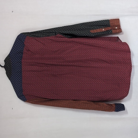 J Crew Bandana Print Color block Classic Fit Long Sleeve Button Up Size Medium - Picture 4 of 4